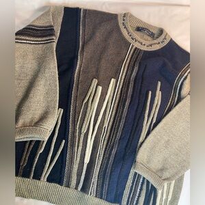 Vintage Protege Coogi Style Knit Sweater Textured Men’s L